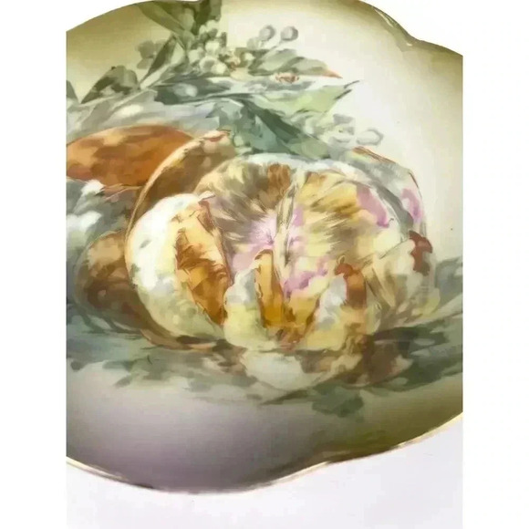 VTG JHR Bavaria Hand Painted 7” Dessert Plate Floral Design Gold Trim - Picture 8 of 11